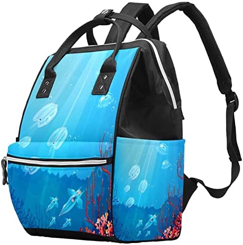 Guerotkr putnički ruksak, ruksak za torbu pelena, ruksak pelena, ravna morska riba meduza