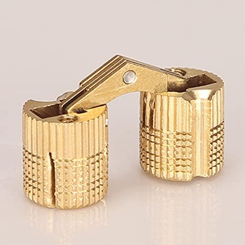 KDKD 4 kom bačve šarke skrivene šarke za nameštaj 10mm 180 ° kut za otvaranje mesingane šarke za diy nakit kutije za ruke za ruke Golden