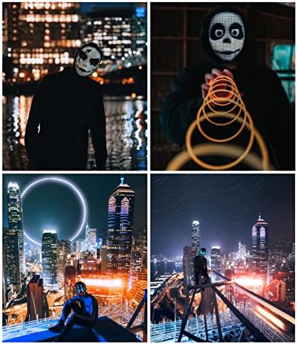 LED maska koja transformiše lice sa kontrolom aplikacije-programabilna LED maska za Noć vještica digitalna Svjetleća maska za Kostimiranu