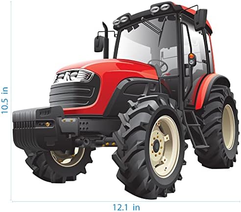 StikArt Crvena Zidna Naljepnica Za Poljoprivredni Traktor