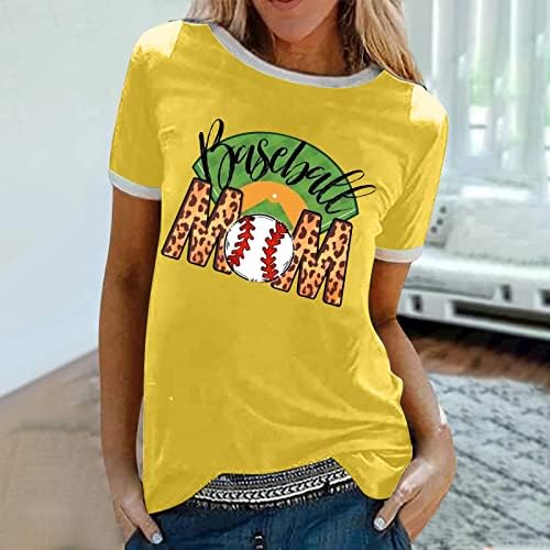 Žene Baseball mama majica Ljeto kratki rukav T-Ball mama mama majica Majčin dan Grafičke gornje majice softball mami