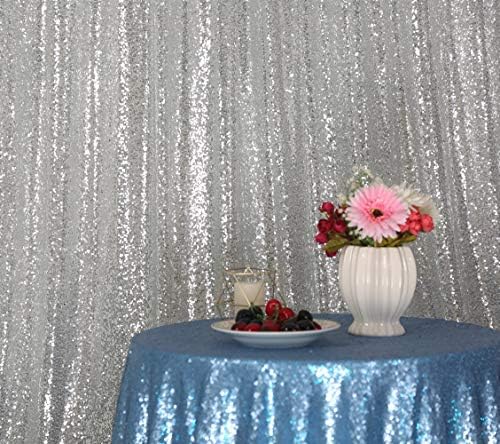 Kvadratna pozadina sa šljokicama 20ft x 10ft Srebrna pozadina svjetlucava zavjesa za vjenčanje