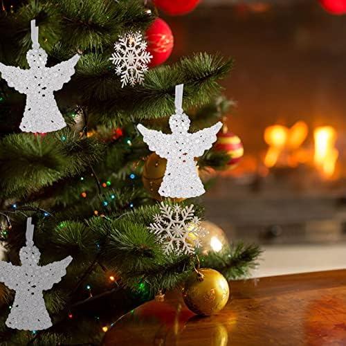 Mini gnomi Božićni ukrasi akrilni sjaji božićni privjesak prozirni božićni ukrasi zimski božićni ukrasi drvenim vijencima