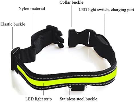 HXR pseći povodnik PET najlonski ovratnik LED svjetlosni ovratnik za pse USB punjenje Svjetlosnog anti-izgubljenog odijela vučni konop