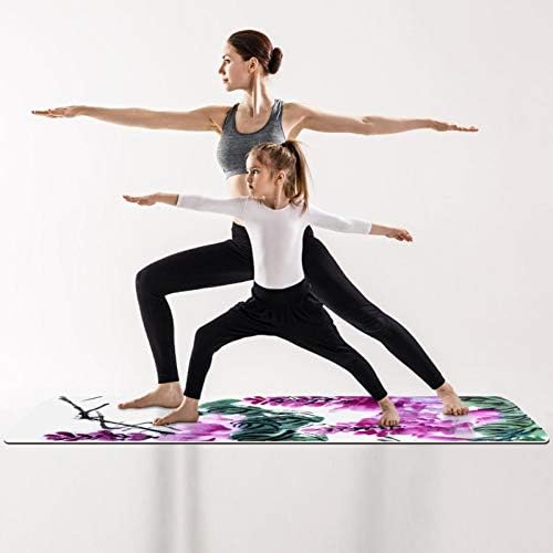 Bijelo cvjetno mastilo Flower yoga Mat sa remenom debele prostirke za jogu za žene vježbajte neklizajuću podnu prostirku za fitnes