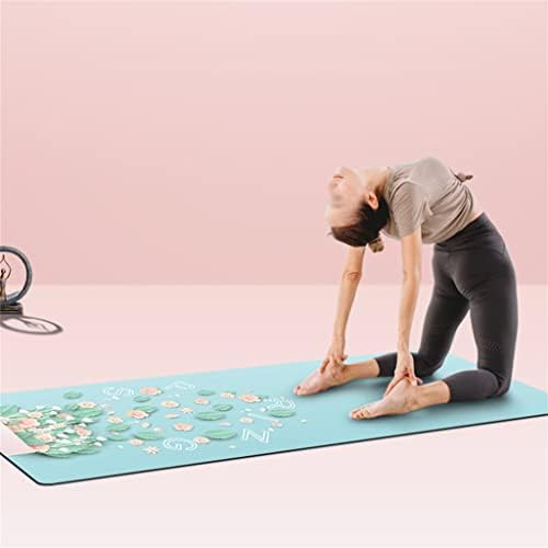 SHZBCDN TPE gumena prostirka za jogu prenosiva sklopiva prostirka za fitnes sa ćebetom pozicione linije