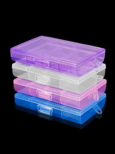 8.4 * 12mm Plastična multifunkcionalna kutija pravougaonika za nakit perle dodatna oprema za minđuše kutije za odlaganje kontejner