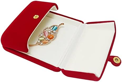 Svea prikaz Premium ocjena Crveni baršunasti nakit kutija za pohranu kutija za pakovanje broš memorijalne nagrade