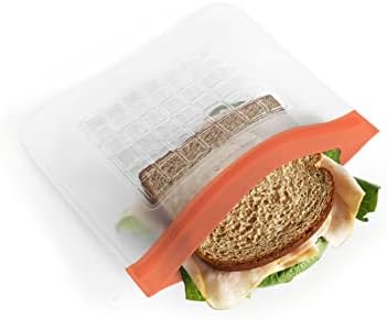 Prepara veličina sendviča za višekratnu upotrebu, set od 2 kese za čuvanje hrane, clear