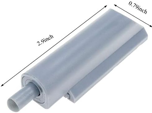 Coshar paket od 10 plastičnih mekog zatvarača zaklopke meko zatvori branik vrata sa šarkama, do 4kg / 8.8lbs, siva