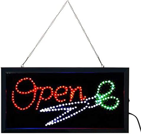 E-onsale ultra svijetli LED neonski animirani salon za kosu Otvoreni znak za poslovne w / Power & Animacija uključena / isključena