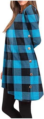 NOKMOPO ženske haljine Casual Plus Size modni Omen Casual Stripes dugme majica dugačka haljina sa rukavima Paty haljina