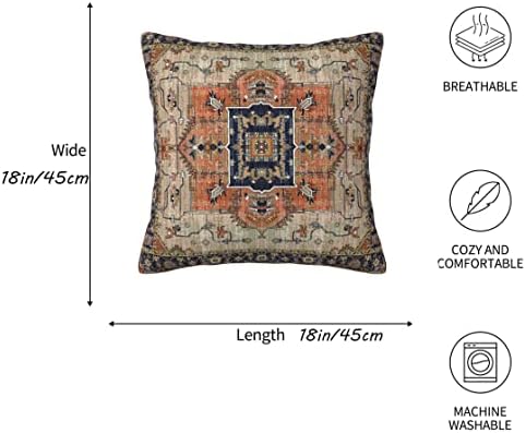 Calhogar Perzijski jastuk Cover Boho jastuk Aztec Jastuk navlake izgorele jastuke od narančaste bacanje jastuka od jastuka posteljina