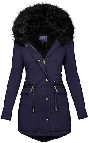 Masbird zimski kaputi za žene plus veličine tople gornje odjeće Čvrsta gusta podstavljena jakna prevelika labav kaput od runa