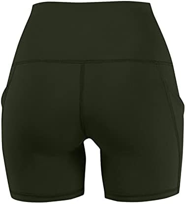 ZDFER plijenske gaćice za žene visoke struk joga hlače Ženska gumbi za kontrolu trbuha trčanje trbuh kratkih hlača sa džepovima