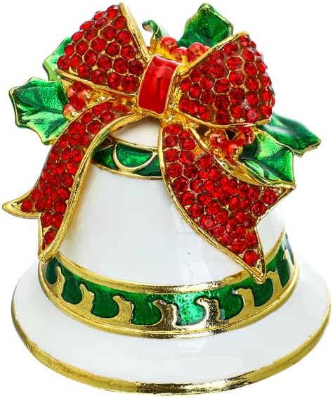 YU FENG naplative zvona Božić sitnice kutije sa šarkama Rhinestones draguljima šareni emajl ukrasna nakit prsten kutija