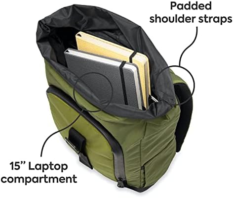 Dingbats * - Roll Top Backpack - 25L ranac - izrađen od recikliranih boca za kućne ljubimce, podstavljene ramena, metalne kopče -