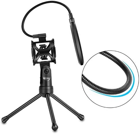 LMMDDP držač filtera za mikrofon Stick stoni stalak za stativ komplet protiv prskanja fleksibilni držač za guski vrat