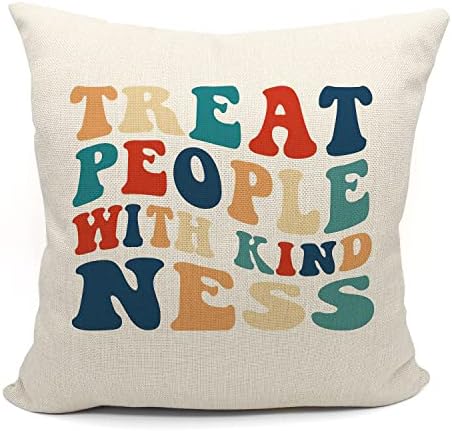 MANCHENG-ZI Motivacijski citat Tretirajte ljude sa jastukom za bacanje ljubaznosti, inspirativni pokloni za tinejdžerske djece, 18