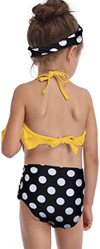 Baby Girls Bikini Komplet Kupaćih Kostima Za Djecu Ruffles Cvjetni Print Bikini Plaža Nosite Male Djevojčice Dva Komada Kupaći Kostim