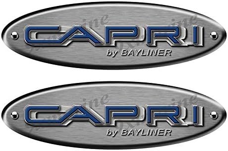 Bayliner Capri ovalne naljepnice Otkani metalni izgled