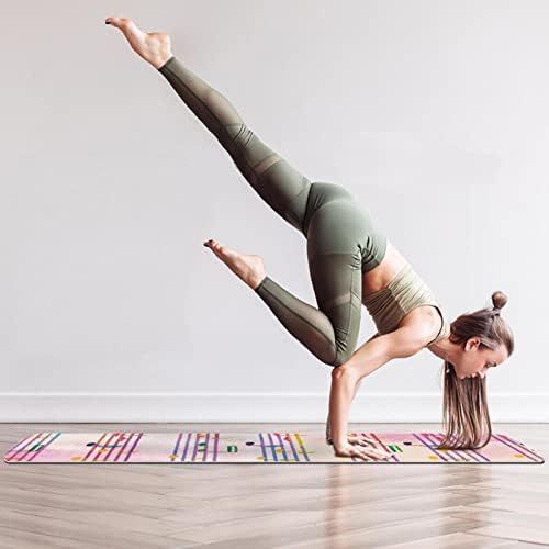 Muzičke note Yoga Mat Workout Muška prostirka za jogu neklizajuća debela podloga za vježbanje Grip Pilates teretane prostirke za jogu