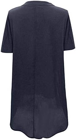 Yubnlvae kvadratni vrat ljetni trendi Casual Plus Size duksevi za žene štampane košulje kratki rukav lagana opuštena