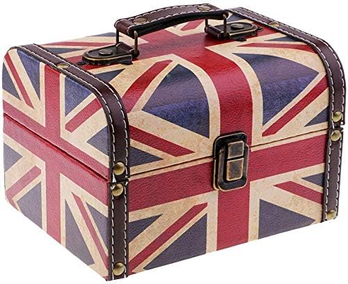 Taotenish drveni nakit kutija za blago s blagom Organizator poklon kutija - zastava u Velikoj Britaniji