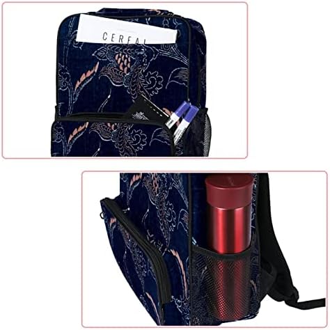 VBFOFBV lagani casual backpack za laptop za muškarce i žene, japanska mornarica Plava cvjećara Lily Vintage