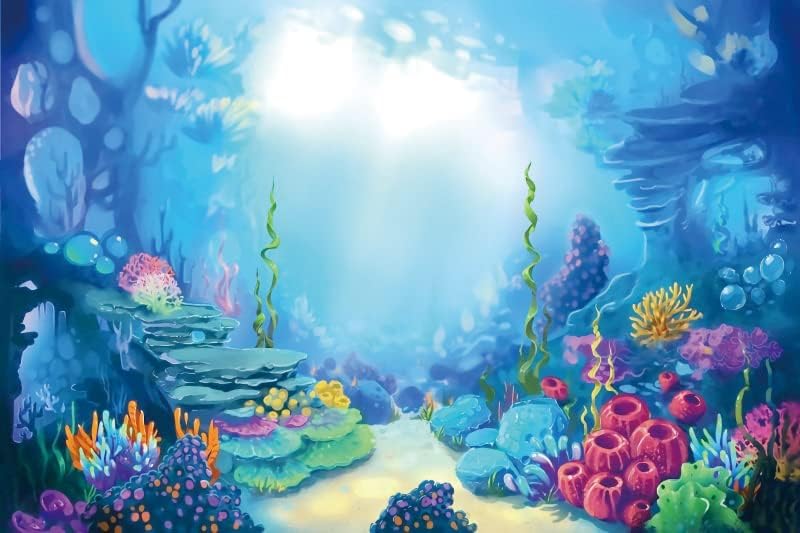 Yeele 9x6ft pod morem fotografija pozadina podvodni svijet Mala sirena princeza djevojka Rođendanska zabava pozadina okean tema Newbron