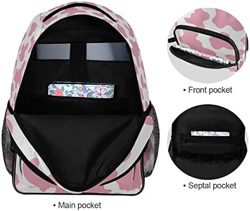 Orezi modni ruksak za žensku djevojku, ružičastu kravu print camoflage školske torbe ruksak knjigovodbe putna torba casual paypack