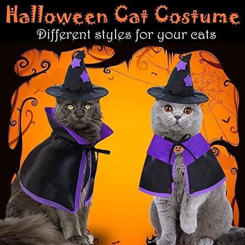 Goyoswa Cat Halloween Kostimi cat Witch Cloak Cape Wizard šešir mačka Odjeća Halloween kostimi za mačke mačići štenci