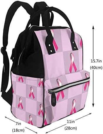 Ruksaci za promjenu pelena za maminu karcino-ružičaste-vrpce putničke torbe za knjige Pervice Back Pack