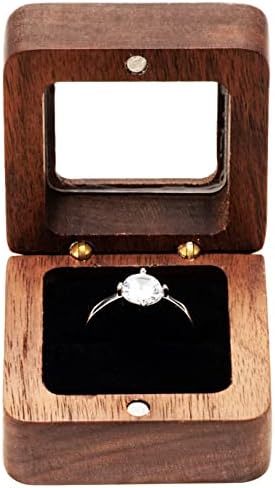 Konzualni poklon kutija za prijedlog za prijedlog za prijedlog zaslona nakita, mali drveni držač prstena