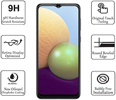 Samsung Galaxy A03s štitnici za ekran, Douglass 9h Film od kaljenog stakla, Zaštita ekrana od ogrebotina protiv otiska prsta nulti mehurići Ultra-clear 99,99%, transparentan