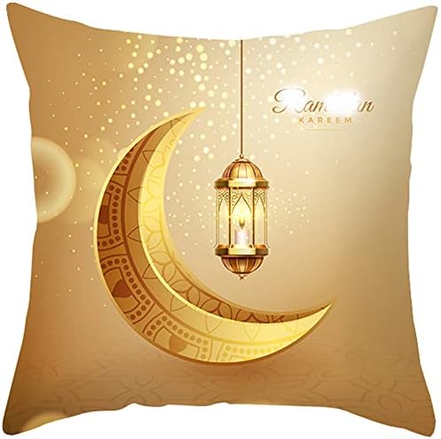 Allew Jia Gold Ramadan litlo za bacanje navlake Mjesec i zvijezde jastuk pokrov posteljina za jastuk sa zatvaračem za kauč kauč na