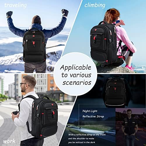 Aokur Travel Backpack Muškarci 17,3 inča za laptop ruksak sa USB punjenjem Port Poslovni avioprijevoznik Odobreni ruksak vodootporan