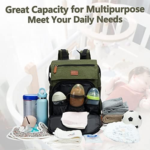 Torba za pelene ruksak, velike torbe za bebe, multifunkcionalni putni paket za pelene za leđa protiv vode torbe za presvlačenje pelena