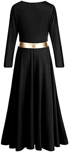 Paotit djevojke metalik boja blok liturgijskog pohvale plesne haljine dugih rukava Moderni obožavanje lirskog kostime Crkveni ogrtač
