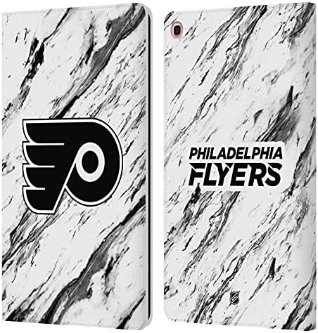 Dizajni za glavu Službeno licencirani NHL MARBLE Philadelphia Flyers kožna knjiga Novčanica Cover Conser Cover Cover sa Samsung Galaxy Tab A 10.1 2019