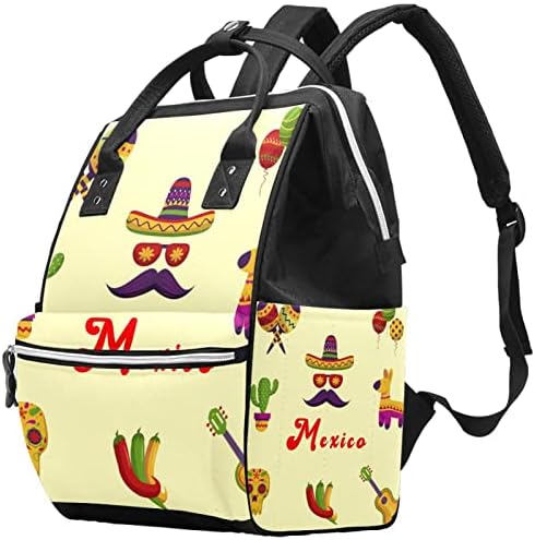 Guerotkr putnički ruksak, vrećica za pelene, ruksake Pelenerine, meksički stil lubanje