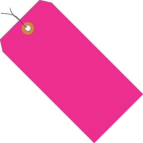 Oznake za otpremu Top paketa, unaprijed ožičene, 13 Pt, 4 1/4 x 2 1/8, fluorescentno roze