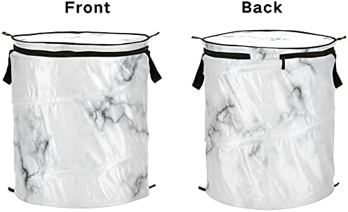 Bijeli mramor pop up rublje koči sa poklopcem sklopiva košara za pohranu sklopnim vrećicom za pranje rublja za spavaonica za spavanje