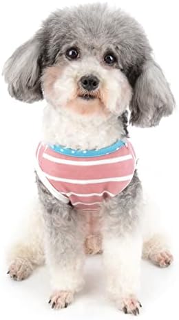 Ranphy Dog Shirt for Small Dogs Boy Girls rukave bez rukava prsluci meke rastezljive štene majice sa povodcem rupa Doggy jarke kostime Summer Pet Cats Apparel, Pink, l