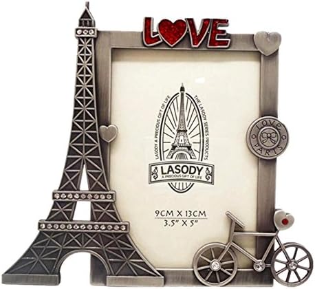 Qtmy Metal Eiffel Tower Bike Love Picture Frames Office Destern