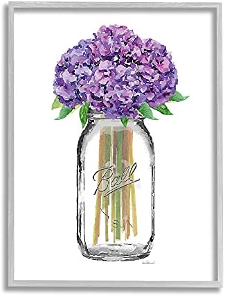 Stupell Industries Modni dizajner cvijet jar ljubičasta akvarel, dizajn Amanda Greenwood Siva uokvirena zida, 24 x 30