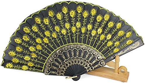 Vezerani cvjetni paunski uzorak sekfikovane tkanine preklopi ručni ventilator ručno izrađeni navijači elegantnog šarenog ukrasnog