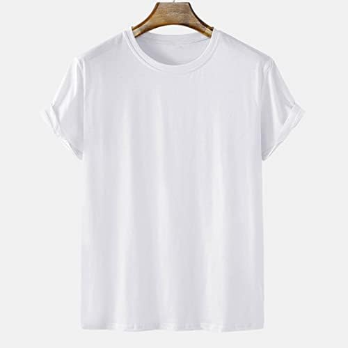 Muška Kratka Rukava T-Shirt Plus Size Labave Casual Shirts Okrugli Vrat Jednobojni Ljetni Vrhovi Dnevni Pulover Bluze Na Plaži