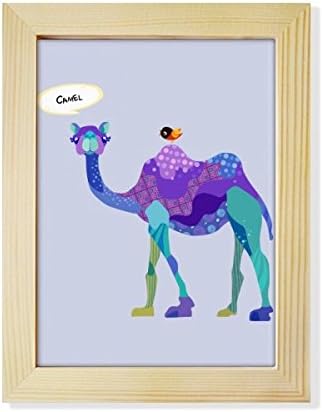 Diathinker camel ljubičasta ptica plava crtana plava radna površina krasni foto okvir Display umjetnička slika drvena