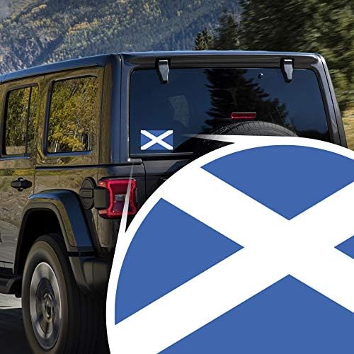 JMM Industries Scotland zastava Vinil naljepnica za naljepnicu Škotskog auto-prozora za automobile 2-pakovanje 5-inča sa 3 inča premium